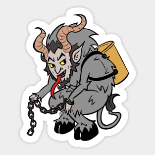 Krampus in Dark Grey Sticker